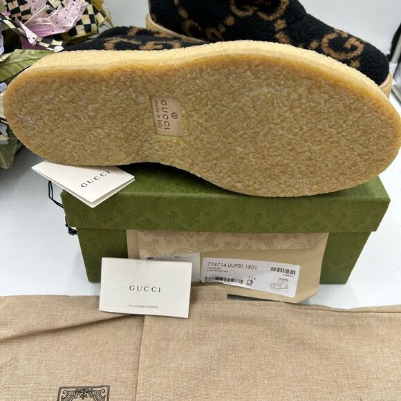Men, Gucci, jumbo logo GG wool boots size 11.5!made in Italy - Picture 11 of 12